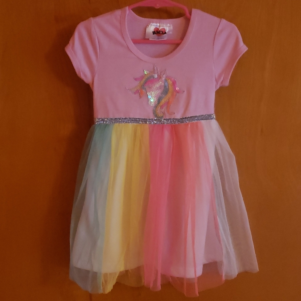 RMLA shortsleeve sequence tulle dress multicolor 4